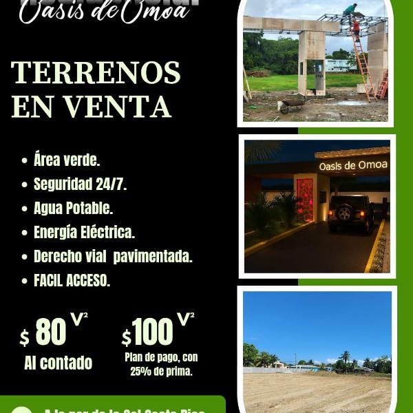 Lotes en preventa en omoa, Honduras, residencial Oasis de Omoa proyecto en circuito cerrado con seguridad y a pocos metros de la playa