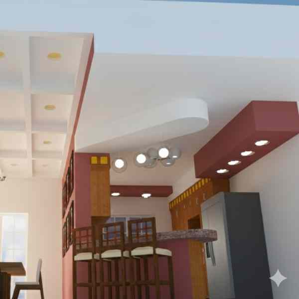 diseño de interiores cielo falso e iluminacion en san pedro sula